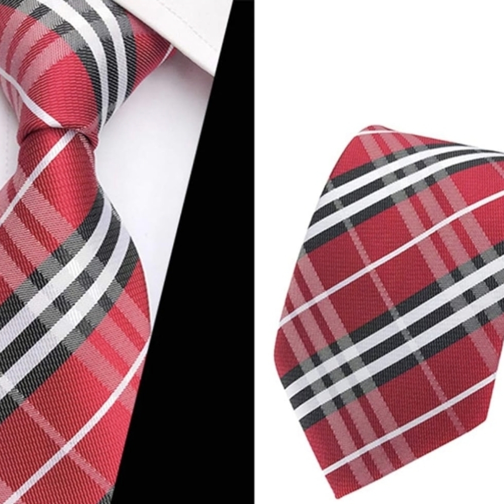 Handcrafted Luxury Fashion Necktie Necklace 📿 (TARTAN GIRL) - Picture 3 of 14